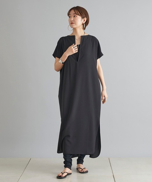 DouDou(ドゥドゥ)の「【WEB限定】カフタンフレンチワンピース(ワンピース・レディース・ブラック/アイボリー・FREE)」の13枚目の写真