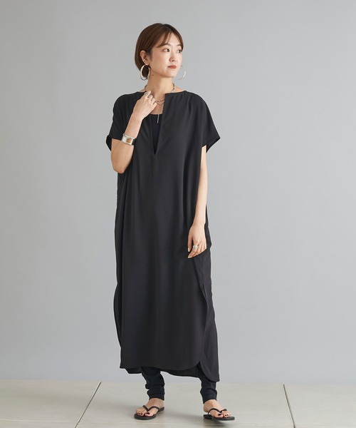 DouDou(ドゥドゥ)の「【WEB限定】カフタンフレンチワンピース(ワンピース・レディース・ブラック/アイボリー・FREE)」の7枚目の写真