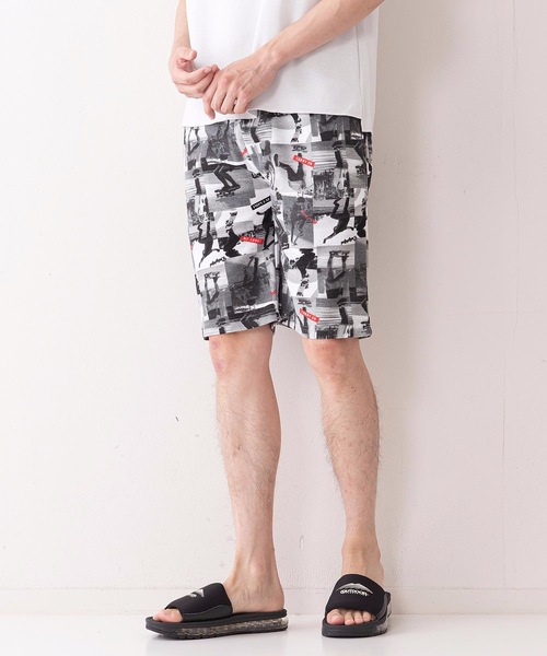 Blue Standard （ブルースタンダード）の「【BLUE STANDARD】ボーダー　フォト　リーフ　総柄ショーツ（その他パンツ・メンズ・ホワイト/インディゴブルー/レッド/ネイビー/ブルー/グリーン/チャコールグレー/スミクロ・LARGE/X-LARGE/MEDIUM）」の3枚目の写真