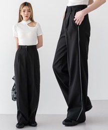 UNE MANSION | [UNEORIGINAL]サイドラインテーピングポイントスラックス(スラックス)