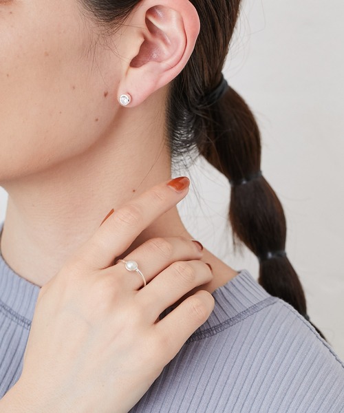 ear PAPILLONNER(イアパピヨネ)の「(WEB限定カラーあり)シルバー925プチストーンリング(リング・レディース・ホワイト/イエロー/パープル/ナチュラル・FREE)」の15枚目の写真