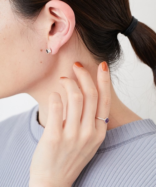 ear PAPILLONNER(イアパピヨネ)の「(WEB限定カラーあり)シルバー925プチストーンリング(リング・レディース・ホワイト/イエロー/パープル/ナチュラル・FREE)」の22枚目の写真