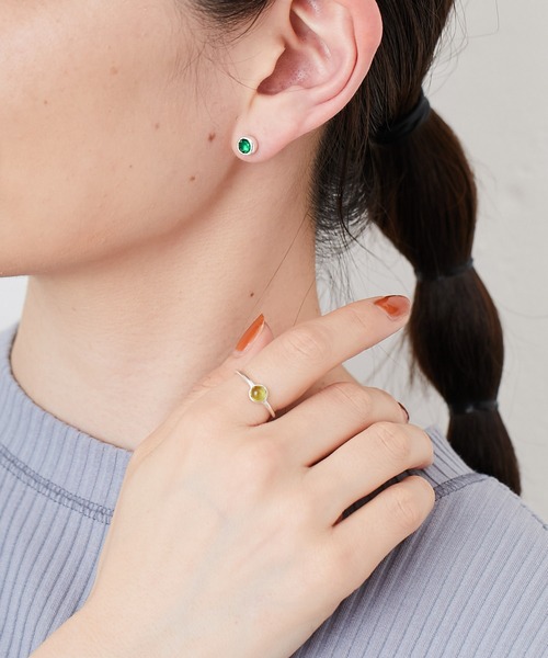 ear PAPILLONNER(イアパピヨネ)の「(WEB限定カラーあり)シルバー925プチストーンリング(リング・レディース・ホワイト/イエロー/パープル/ナチュラル・FREE)」の17枚目の写真