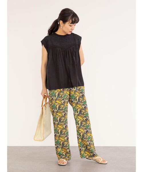 Green Parks(グリーンパークス)の「ジャングル柄パンツ*(その他パンツ・レディース・イエロー/ピンク/グリーン/ブラウン・FREE)」の19枚目の写真