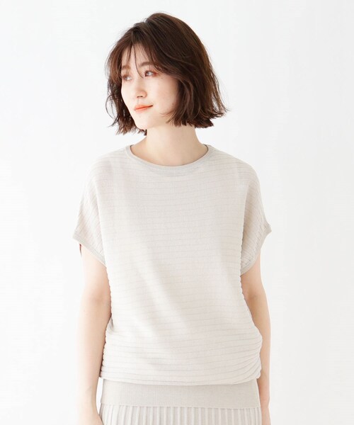 DRESKIP（ドレスキップ）の「◆【2点セット】シアードルマンニット（その他トップス・レディース・ダークオレンジ/ネイビー/サンドベージュ・03/02/04）」の2枚目の写真