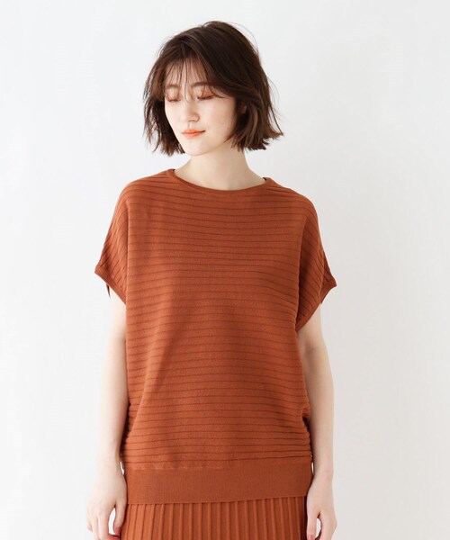 DRESKIP（ドレスキップ）の「◆【2点セット】シアードルマンニット（その他トップス・レディース・ダークオレンジ/ネイビー/サンドベージュ・03/02/04）」の4枚目の写真