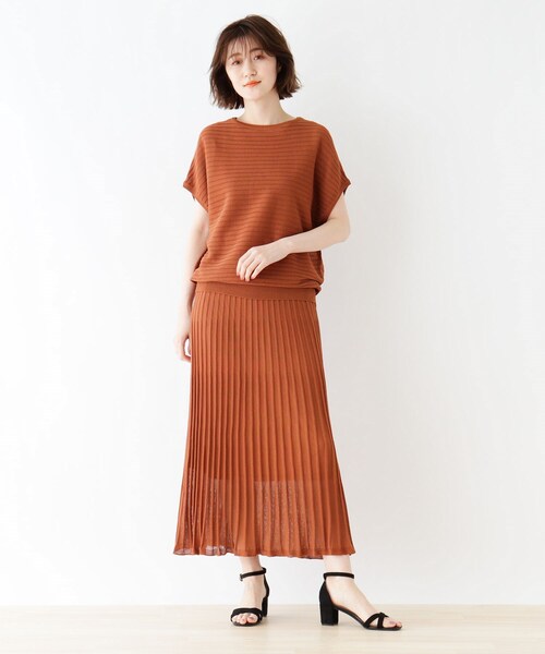 DRESKIP（ドレスキップ）の「◆【2点セット】シアードルマンニット（その他トップス・レディース・ダークオレンジ/ネイビー/サンドベージュ・03/02/04）」の6枚目の写真