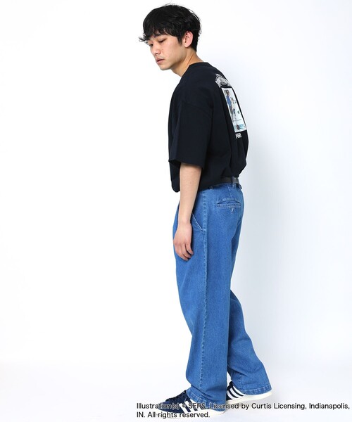 FREAK'S STORE（フリークスストア）の「WEB限定 THE SATURDAY EVENING POST/サタデーイブニングポスト 別注 バックプリントTシャツ/POLICE（Tシャツ/カットソー・メンズ・ブラック/サックスブルー/ホワイト/ベージュ・SMALL/MEDIUM/X-LARGE/LARGE）」の15枚目の写真