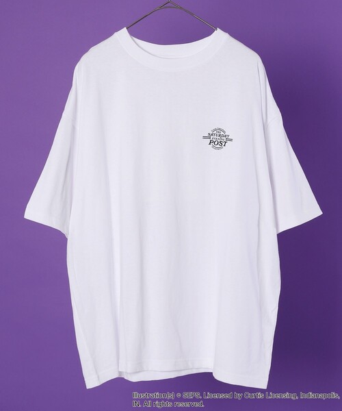 FREAK'S STORE（フリークスストア）の「WEB限定 THE SATURDAY EVENING POST/サタデーイブニングポスト 別注 バックプリントTシャツ/POLICE（Tシャツ/カットソー・メンズ・ブラック/サックスブルー/ホワイト/ベージュ・SMALL/MEDIUM/X-LARGE/LARGE）」の13枚目の写真