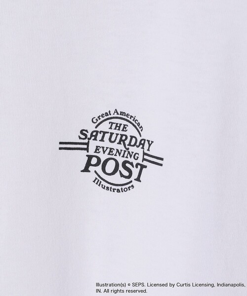 FREAK'S STORE（フリークスストア）の「WEB限定 THE SATURDAY EVENING POST/サタデーイブニングポスト 別注 バックプリントTシャツ/POLICE（Tシャツ/カットソー・メンズ・ブラック/サックスブルー/ホワイト/ベージュ・SMALL/MEDIUM/X-LARGE/LARGE）」の9枚目の写真