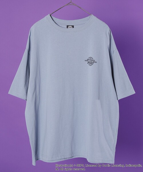 FREAK'S STORE（フリークスストア）の「WEB限定 THE SATURDAY EVENING POST/サタデーイブニングポスト 別注 バックプリントTシャツ/POLICE（Tシャツ/カットソー・メンズ・ブラック/サックスブルー/ホワイト/ベージュ・SMALL/MEDIUM/X-LARGE/LARGE）」の6枚目の写真