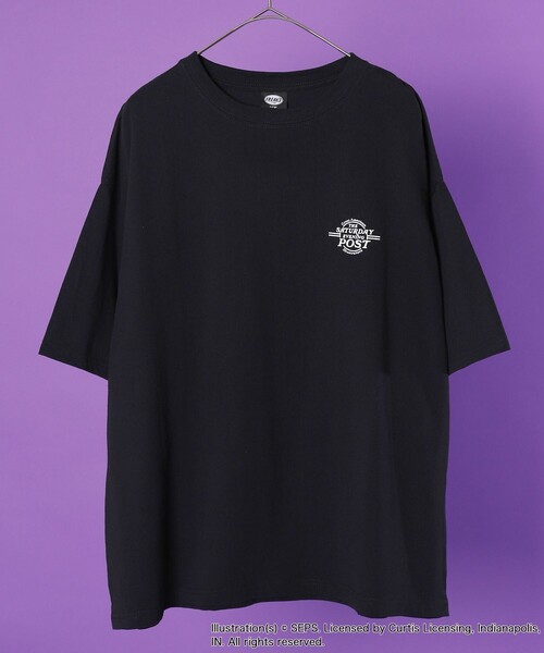 FREAK'S STORE（フリークスストア）の「WEB限定 THE SATURDAY EVENING POST/サタデーイブニングポスト 別注 バックプリントTシャツ/POLICE（Tシャツ/カットソー・メンズ・ブラック/サックスブルー/ホワイト/ベージュ・SMALL/MEDIUM/X-LARGE/LARGE）」の8枚目の写真