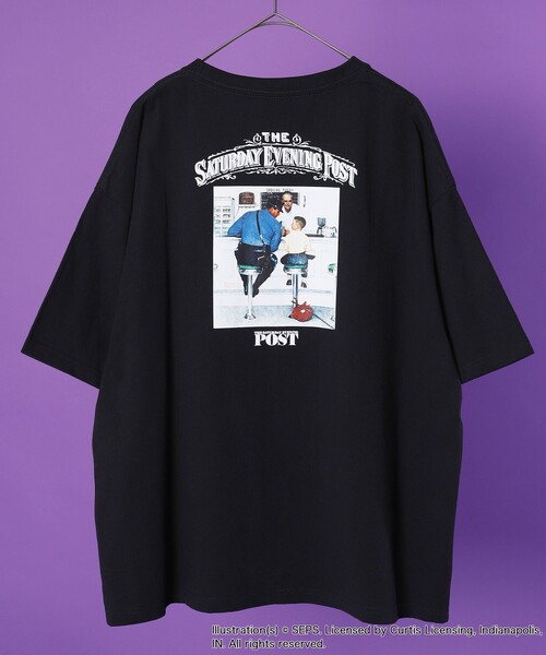 FREAK'S STORE（フリークスストア）の「WEB限定 THE SATURDAY EVENING POST/サタデーイブニングポスト 別注 バックプリントTシャツ/POLICE（Tシャツ/カットソー・メンズ・ブラック/サックスブルー/ホワイト/ベージュ・SMALL/MEDIUM/X-LARGE/LARGE）」の10枚目の写真