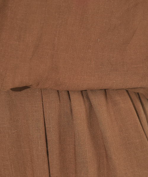 abahouse mavie（アバハウスマヴィ）の「レーヨンリネンウエストギャザーワンピース（ワンピース・レディース・ブラック/ブラウン/イエロー・フリー）」の6枚目の写真