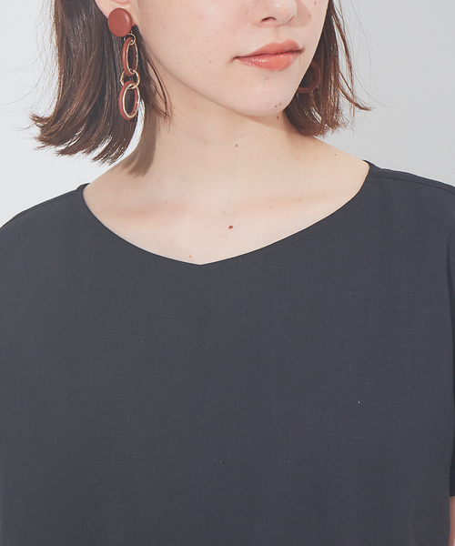 abahouse mavie（アバハウスマヴィ）の「レーヨンリネンウエストギャザーワンピース（ワンピース・レディース・ブラック/ブラウン/イエロー・フリー）」の11枚目の写真