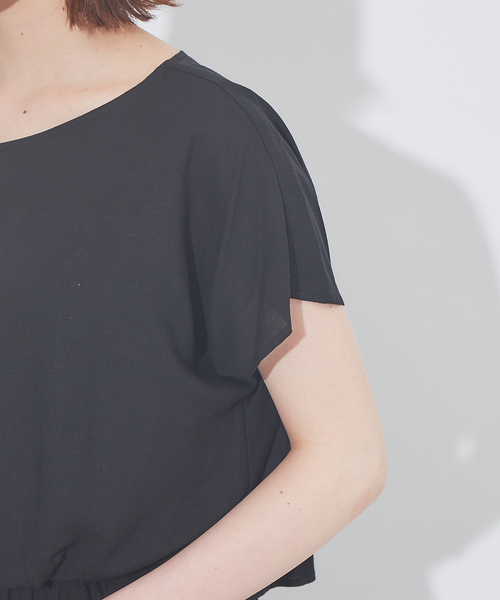 abahouse mavie（アバハウスマヴィ）の「レーヨンリネンウエストギャザーワンピース（ワンピース・レディース・ブラック/ブラウン/イエロー・フリー）」の12枚目の写真