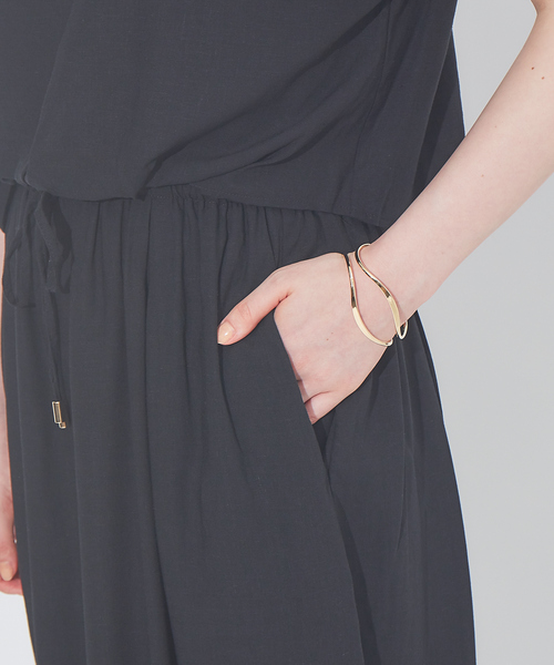 abahouse mavie（アバハウスマヴィ）の「レーヨンリネンウエストギャザーワンピース（ワンピース・レディース・ブラック/ブラウン/イエロー・フリー）」の15枚目の写真