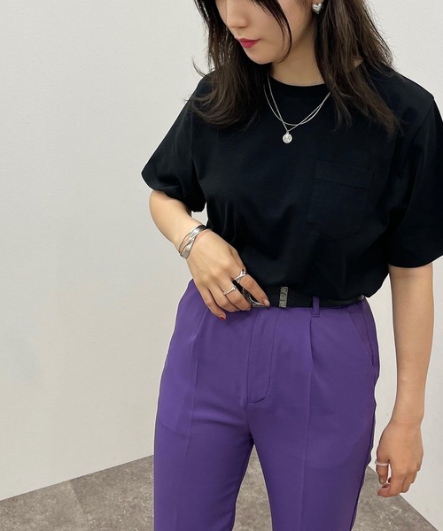 apres jour mignon(アプレジュールミニョン)の「アソートロゴTシャツ 【ZOZOTOWN限定アイテム】(Tシャツ/カットソー・レディース・グリーン系その他/オフホワイト/ピンク系その他/ブラック/ブルー系その他/ナチュラル・フリー/X-LARGE)」の14枚目の写真