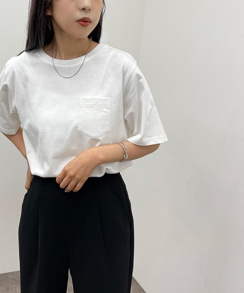 apres jour mignon(アプレジュールミニョン)の「アソートロゴTシャツ 【ZOZOTOWN限定アイテム】(Tシャツ/カットソー・レディース・グリーン系その他/オフホワイト/ピンク系その他/ブラック/ブルー系その他/ナチュラル・フリー/X-LARGE)」の7枚目の写真