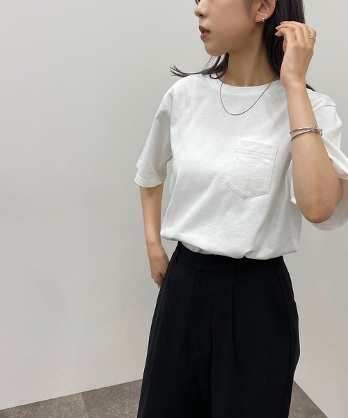 apres jour mignon(アプレジュールミニョン)の「アソートロゴTシャツ 【ZOZOTOWN限定アイテム】(Tシャツ/カットソー・レディース・グリーン系その他/オフホワイト/ピンク系その他/ブラック/ブルー系その他/ナチュラル・フリー/X-LARGE)」の8枚目の写真