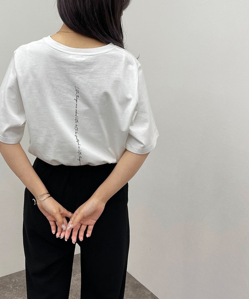 apres jour mignon(アプレジュールミニョン)の「アソートロゴTシャツ 【ZOZOTOWN限定アイテム】(Tシャツ/カットソー・レディース・グリーン系その他/オフホワイト/ピンク系その他/ブラック/ブルー系その他/ナチュラル・フリー/X-LARGE)」の9枚目の写真