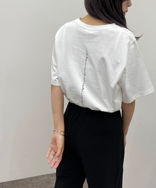 apres jour mignon(アプレジュールミニョン)の「アソートロゴTシャツ 【ZOZOTOWN限定アイテム】(Tシャツ/カットソー・レディース・グリーン系その他/オフホワイト/ピンク系その他/ブラック/ブルー系その他/ナチュラル・フリー/X-LARGE)」の10枚目の写真