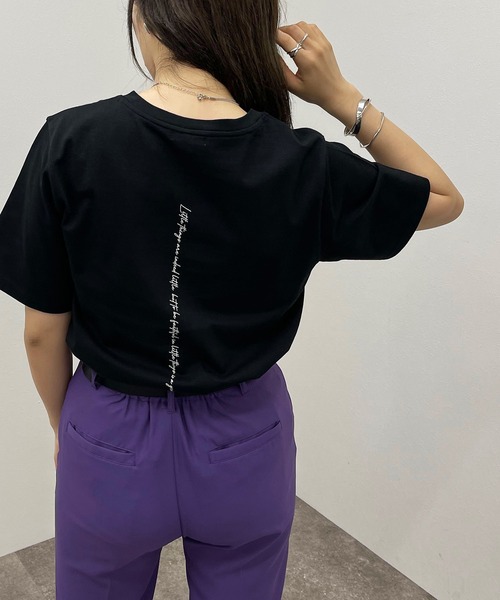 apres jour mignon(アプレジュールミニョン)の「アソートロゴTシャツ 【ZOZOTOWN限定アイテム】(Tシャツ/カットソー・レディース・グリーン系その他/オフホワイト/ピンク系その他/ブラック/ブルー系その他/ナチュラル・フリー/X-LARGE)」の16枚目の写真