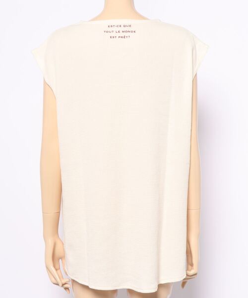 Samansa Mos2（サマンサ モスモス）の「後ろロゴ入りワッフルタンクトップ（タンクトップ・レディース・キナリ/カーキ/モカ・ﾌﾘ-）」の7枚目の写真