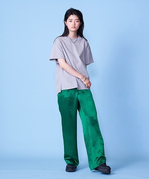 lautreamont BLEUBLANC（ロートレアモンブルーブラン）の「バックオープンTシャツ（Tシャツ/カットソー・レディース・チャコールグレー/グレー/オレンジ・9号）」の20枚目の写真