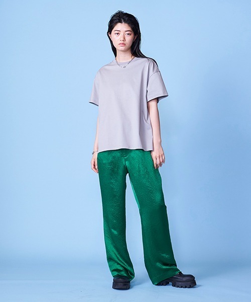 lautreamont BLEUBLANC（ロートレアモンブルーブラン）の「バックオープンTシャツ（Tシャツ/カットソー・レディース・チャコールグレー/グレー/オレンジ・9号）」の4枚目の写真