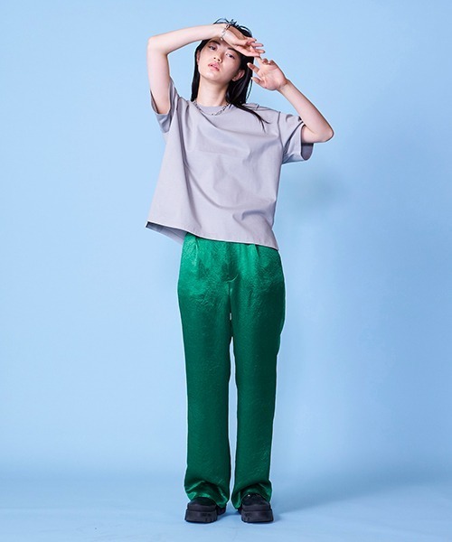 lautreamont BLEUBLANC（ロートレアモンブルーブラン）の「バックオープンTシャツ（Tシャツ/カットソー・レディース・チャコールグレー/グレー/オレンジ・9号）」の15枚目の写真