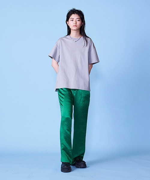 lautreamont BLEUBLANC（ロートレアモンブルーブラン）の「バックオープンTシャツ（Tシャツ/カットソー・レディース・チャコールグレー/グレー/オレンジ・9号）」の21枚目の写真