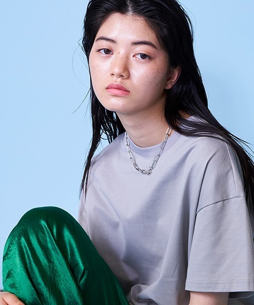 lautreamont BLEUBLANC（ロートレアモンブルーブラン）の「バックオープンTシャツ（Tシャツ/カットソー・レディース・チャコールグレー/グレー/オレンジ・9号）」の5枚目の写真