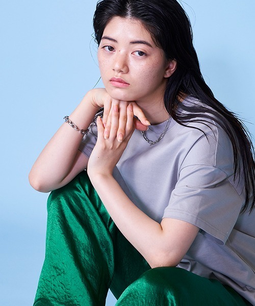 lautreamont BLEUBLANC（ロートレアモンブルーブラン）の「バックオープンTシャツ（Tシャツ/カットソー・レディース・チャコールグレー/グレー/オレンジ・9号）」の16枚目の写真