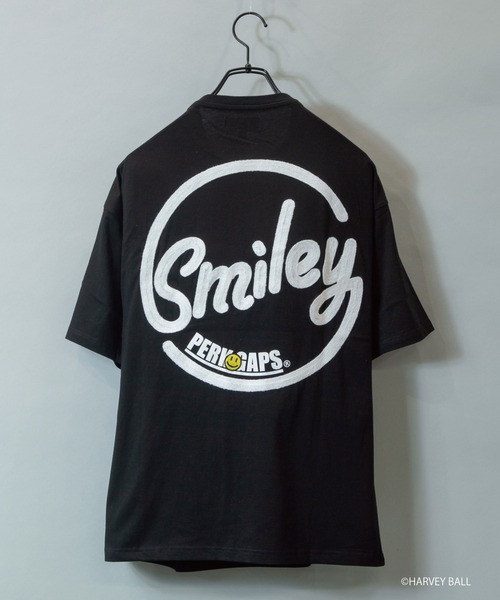 PERK GAPS（パークギャップス）の「SM×PGスマイルバックアーチロゴ半袖Tシャツ（Tシャツ/カットソー・メンズ・ホワイト/ブラック・M/L）」の2枚目の写真