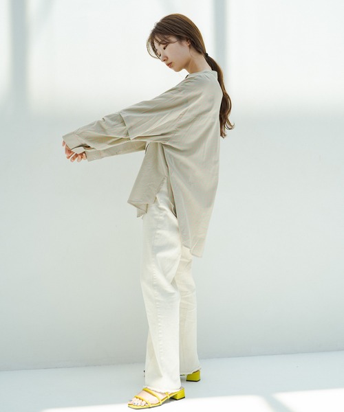 Kastane(カスタネ)の「ボタンアレンジ2wayチェックシャツ(シャツ/ブラウス・レディース・ピンク/スカイブルー・FREE)」の15枚目の写真