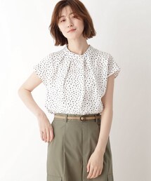 DRESKIP | 【追加生産】プリントアシメネックブラウス(シャツ/ブラウス)