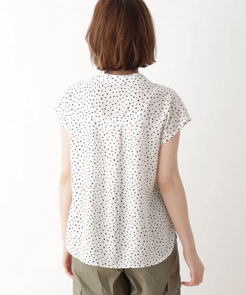 DRESKIP(ドレスキップ)の「◆【追加生産】プリントアシメネックブラウス(シャツ/ブラウス・レディース・ホワイト系3/ネイビー系/ホワイト系5/ライトイエロー系1・02/03/01)」の11枚目の写真