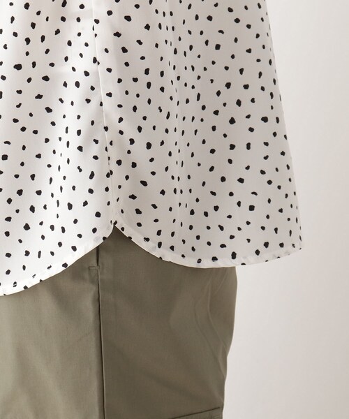 DRESKIP(ドレスキップ)の「◆【追加生産】プリントアシメネックブラウス(シャツ/ブラウス・レディース・ホワイト系3/ネイビー系/ホワイト系5/ライトイエロー系1・02/03/01)」の12枚目の写真