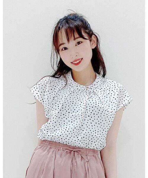 DRESKIP(ドレスキップ)の「◆【追加生産】プリントアシメネックブラウス(シャツ/ブラウス・レディース・ホワイト系3/ネイビー系/ホワイト系5/ライトイエロー系1・02/03/01)」の14枚目の写真