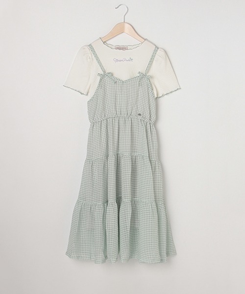 セール シアーギンガムワンピース Tシャツセット ワンピース Mezzo Piano Junior メゾピアノジュニア のファッション通販 Zozotown