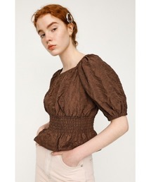SLY（スライ）の「WAIST/SHIRRING PUFF TOPS ウエスト シャーリング パフ トップス（シャツ/ブラウス）」