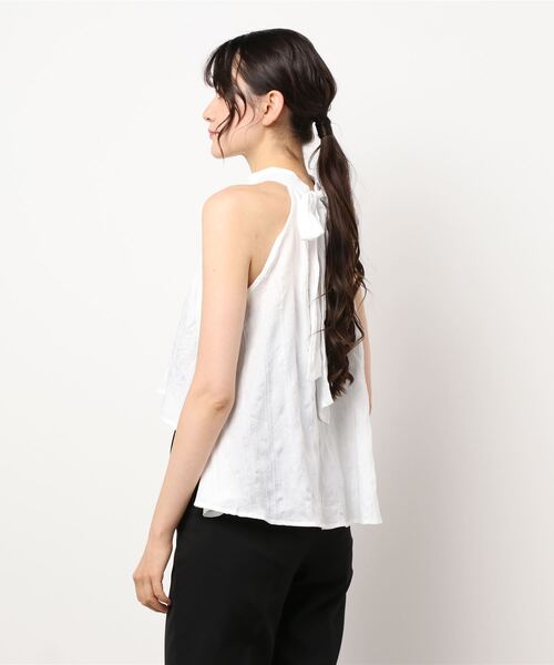FIG&VIPER(フィグアンドバイパー)の「クリンクルホルターネックTOP(Tシャツ/カットソー・レディース・ライトパープル/ホワイト/ブラック・FREE)」の7枚目の写真
