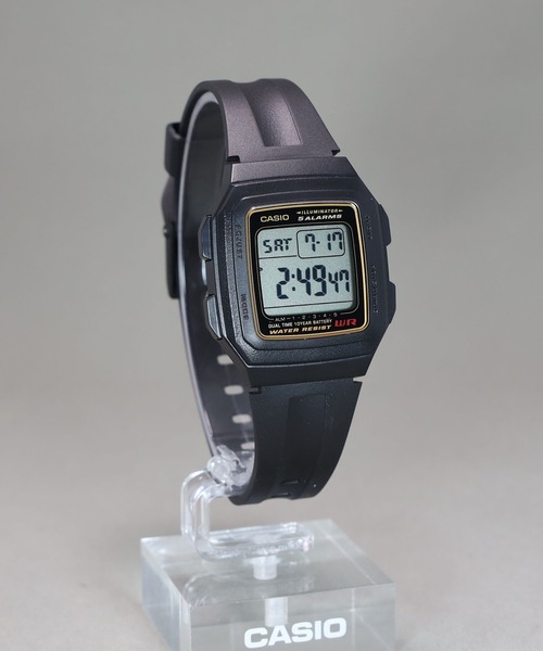 CASIO(カシオ)の「CASIO Collection / F-201WA-9AJH(デジタル腕時計・メンズ・ブラック×ゴールド・FREE)」の11枚目の写真