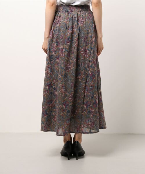 Lugnoncure（ルノンキュール）の「ペイズリー柄プリントフレアスカート（スカート・レディース・グレー/ベージュ/グリーン・ﾌﾘ-）」の4枚目の写真