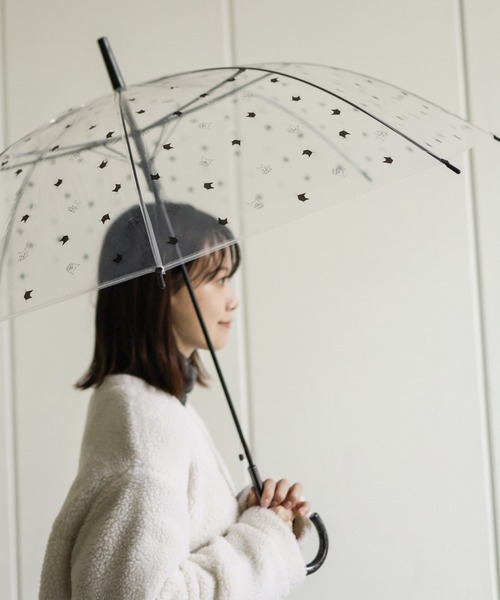 SESTO(セスト)の「gu21aw/Catビニール傘58cm(長傘・レディース・ミント/ブラック系その他/ブラック・ONE SIZE)」の3枚目の写真