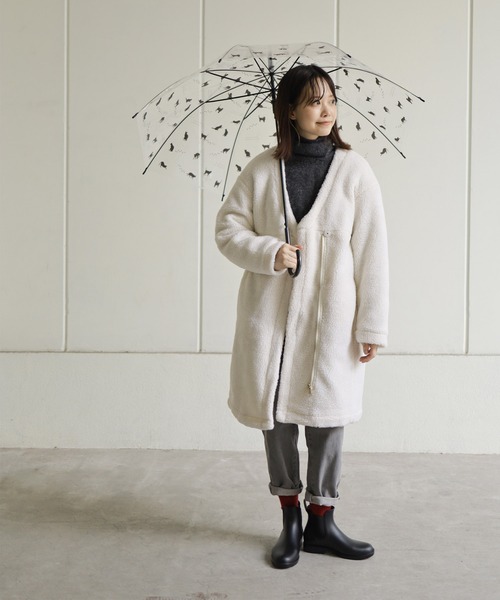SESTO(セスト)の「gu21aw/Catビニール傘58cm(長傘・レディース・ミント/ブラック系その他/ブラック・ONE SIZE)」の6枚目の写真