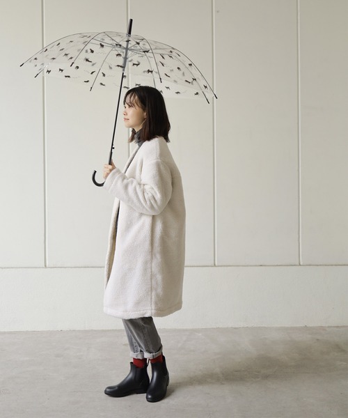 SESTO(セスト)の「gu21aw/Catビニール傘58cm(長傘・レディース・ミント/ブラック系その他/ブラック・ONE SIZE)」の7枚目の写真