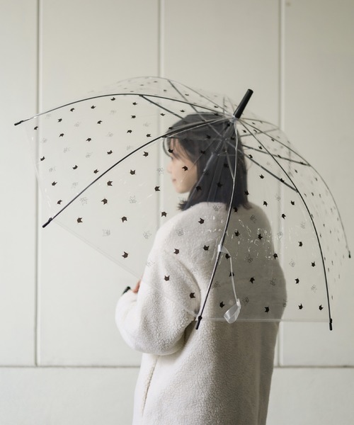 SESTO(セスト)の「gu21aw/Catビニール傘58cm(長傘・レディース・ミント/ブラック系その他/ブラック・ONE SIZE)」の8枚目の写真