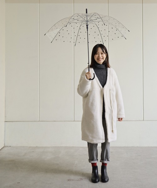 SESTO(セスト)の「gu21aw/Catビニール傘58cm(長傘・レディース・ミント/ブラック系その他/ブラック・ONE SIZE)」の10枚目の写真